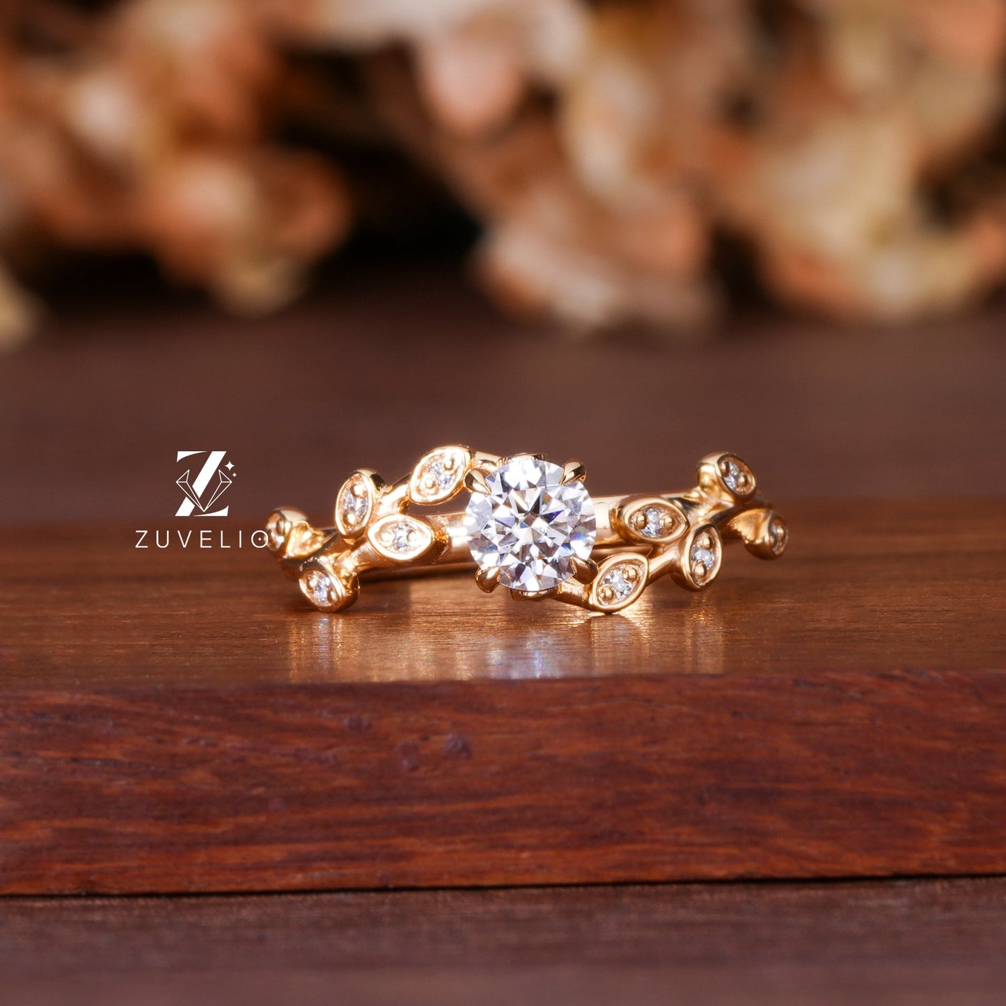 Nature Inspired Moissanite Ring