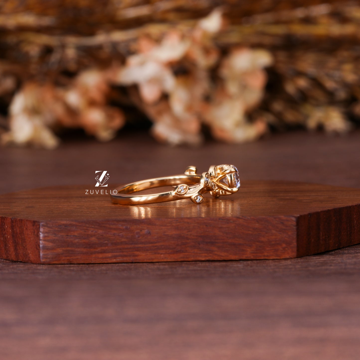 Nature Inspired Moissanite Ring