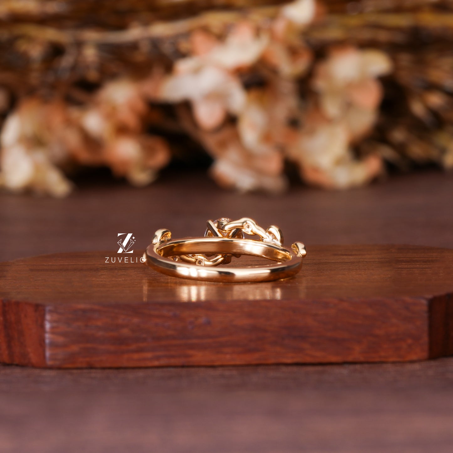 Nature Inspired Moissanite Ring