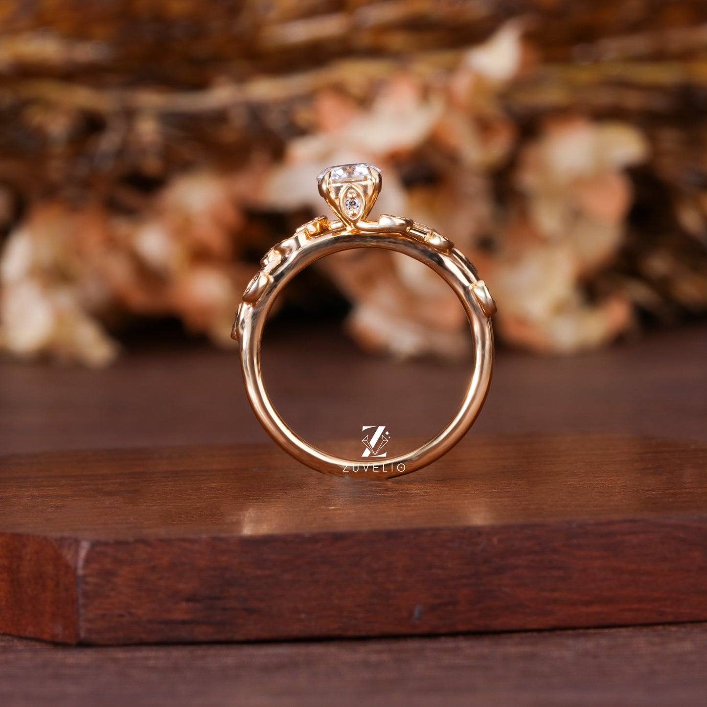 Nature Inspired Moissanite Ring