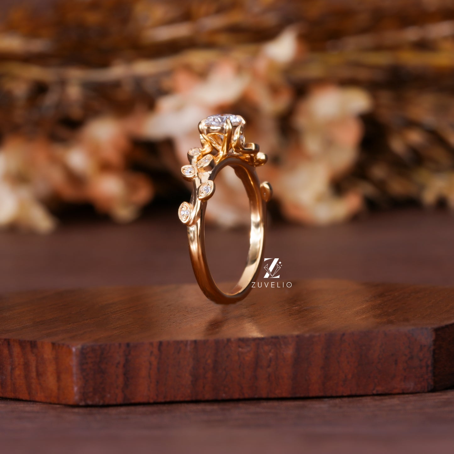 Nature Inspired Moissanite Ring