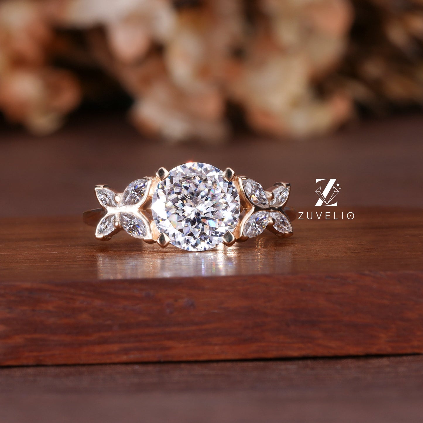 Butterfly Inspired Moissanite Ring