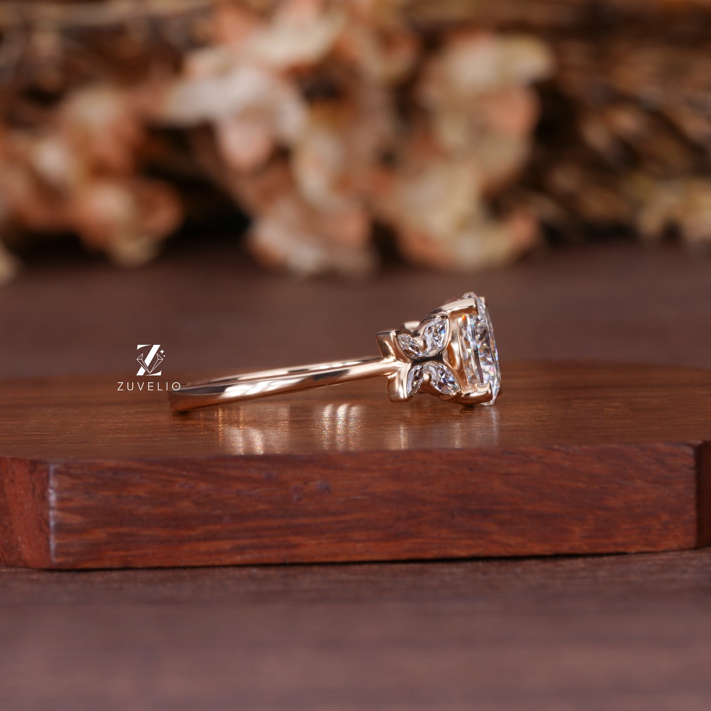 Butterfly Inspired Moissanite Ring