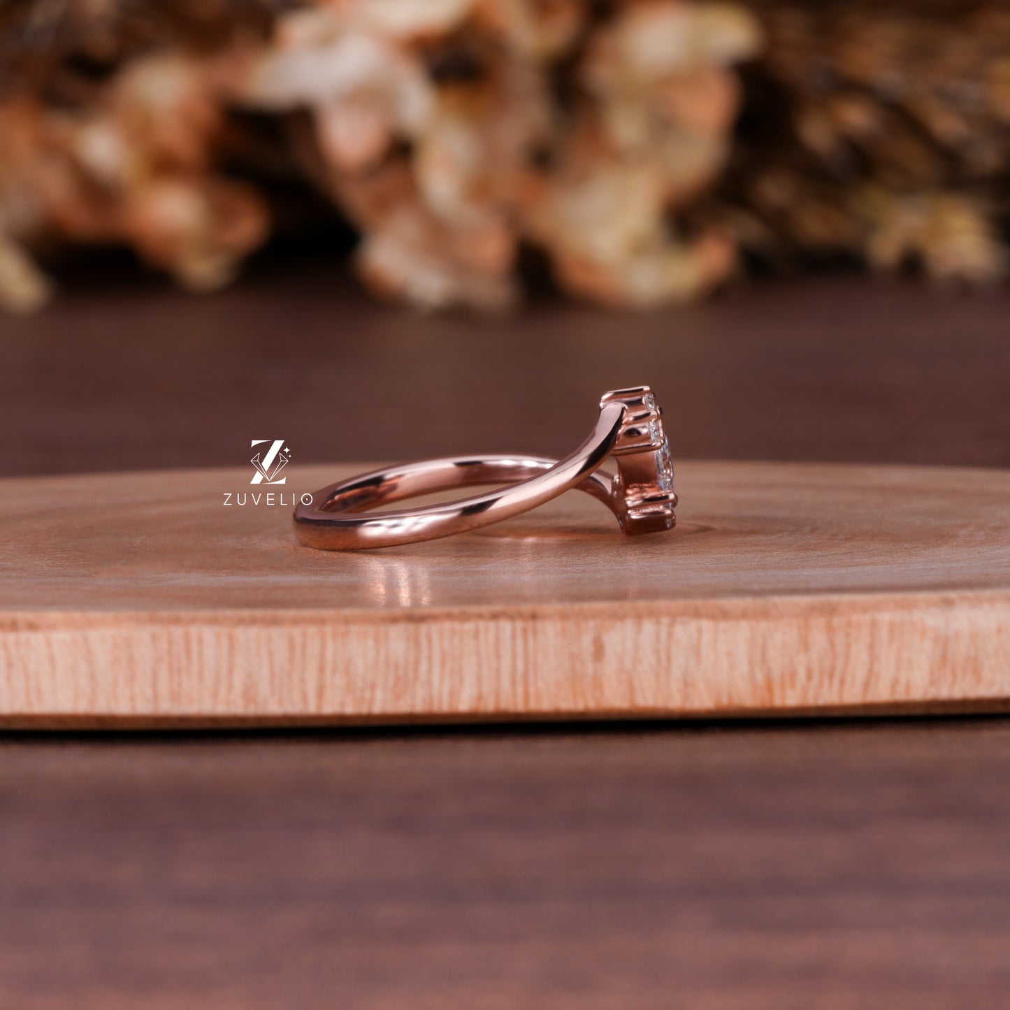 Minimalist Bypass Gold Ring