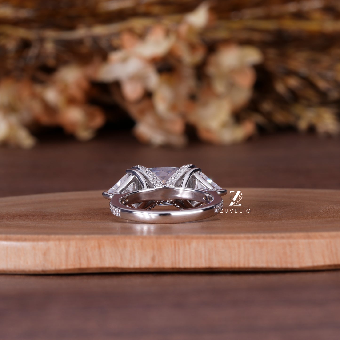 Vintage Blue Cushion Ring