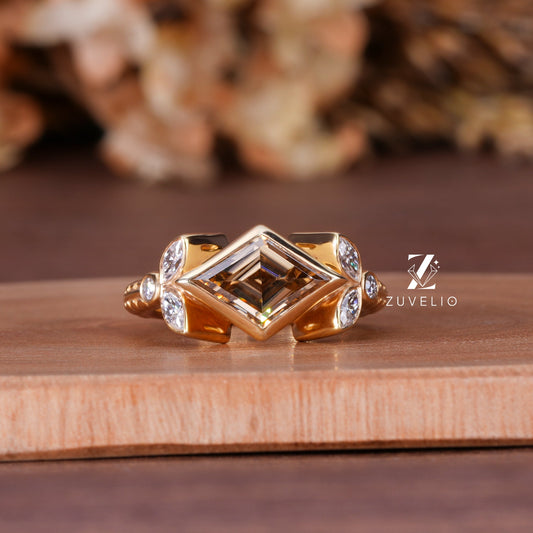 Champagne Lozenge Engagement Ring