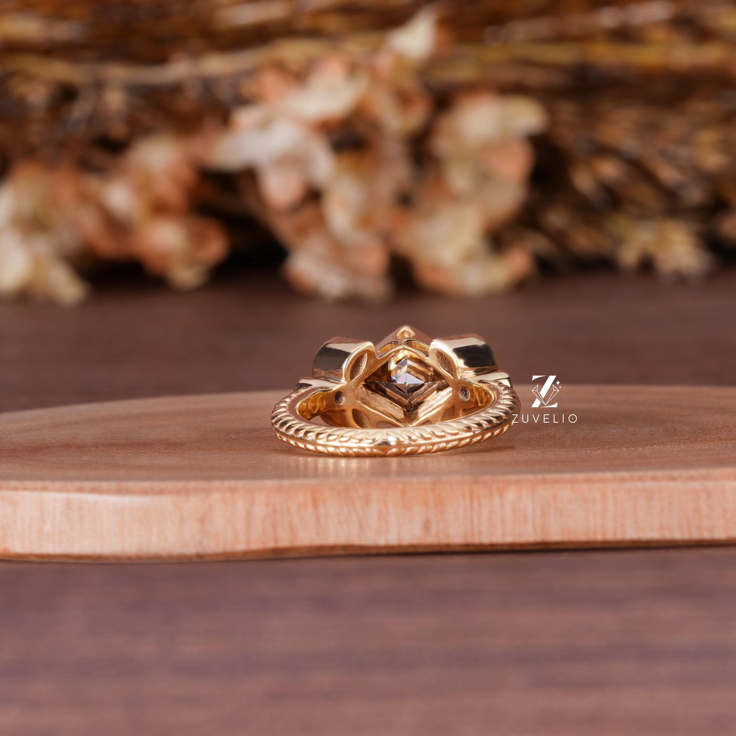 Champagne Lozenge Engagement Ring