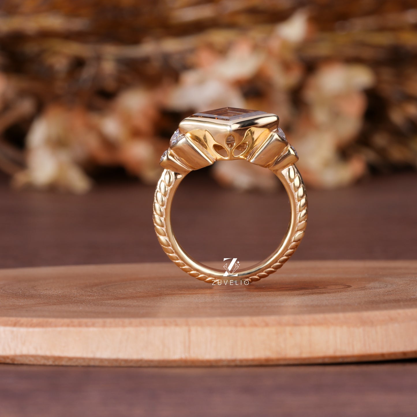 Champagne Lozenge Engagement Ring
