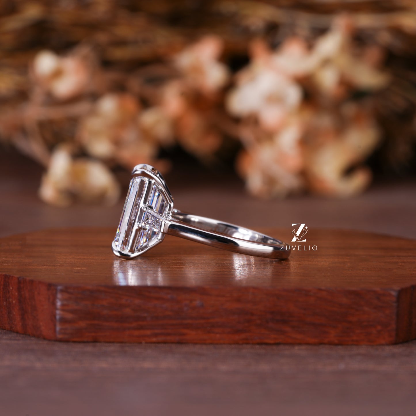Emerald Baguette Diamond Ring