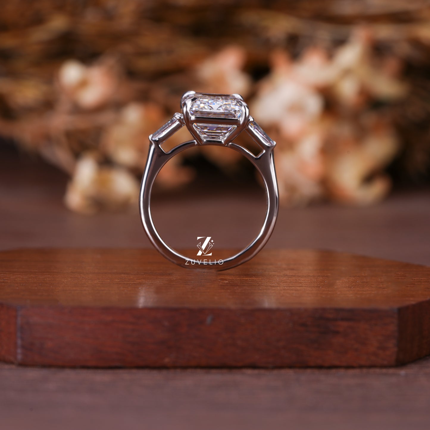 Emerald Baguette Diamond Ring