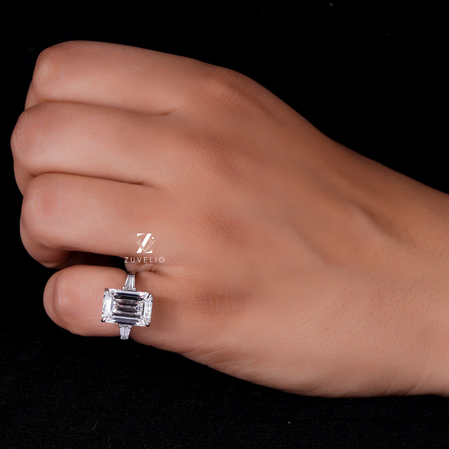Emerald Baguette Diamond Ring