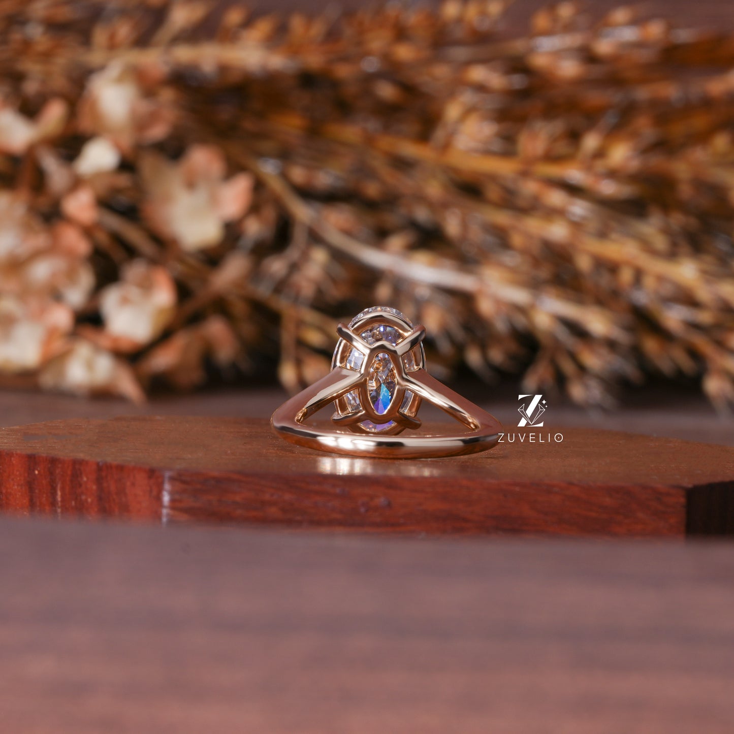 Oval Solitaire Diamond Ring