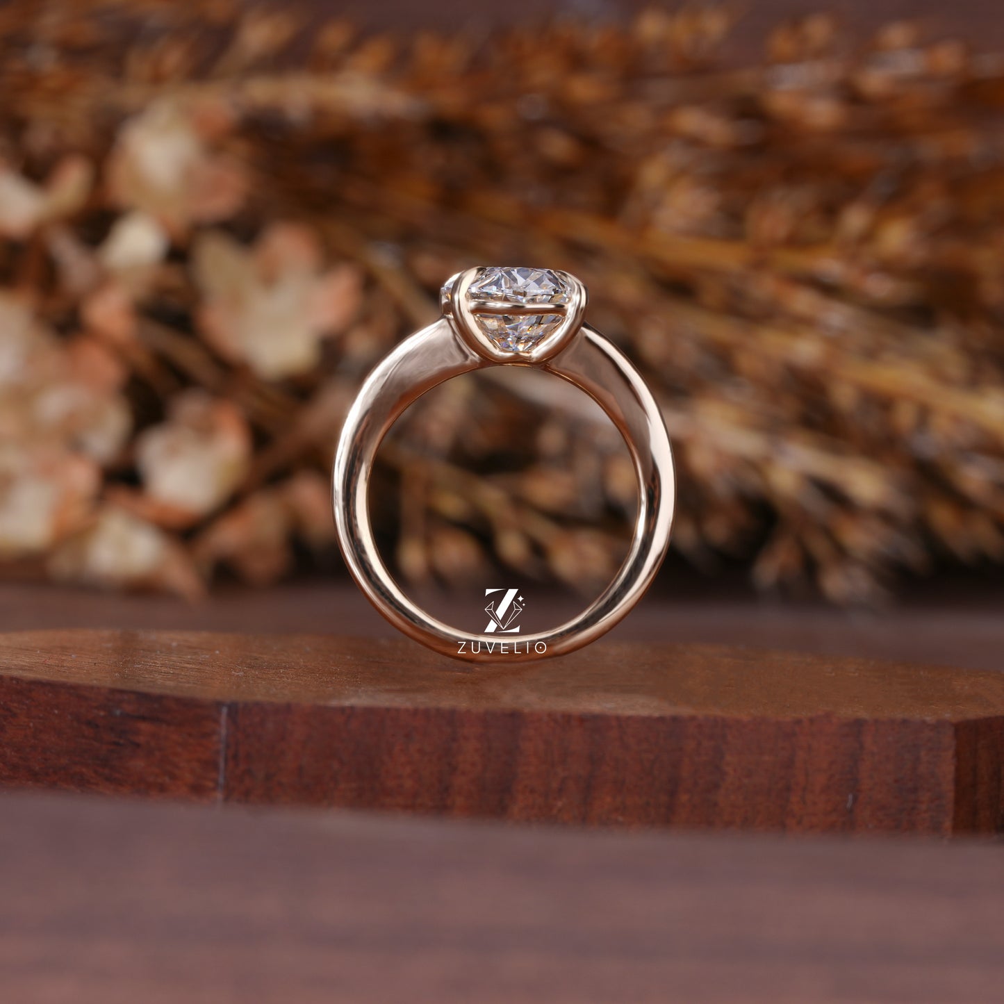 Oval Solitaire Diamond Ring