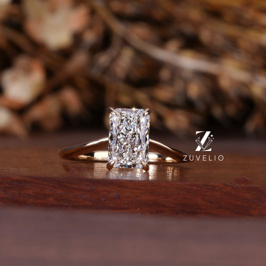 Radiant Dainty Diamond Ring