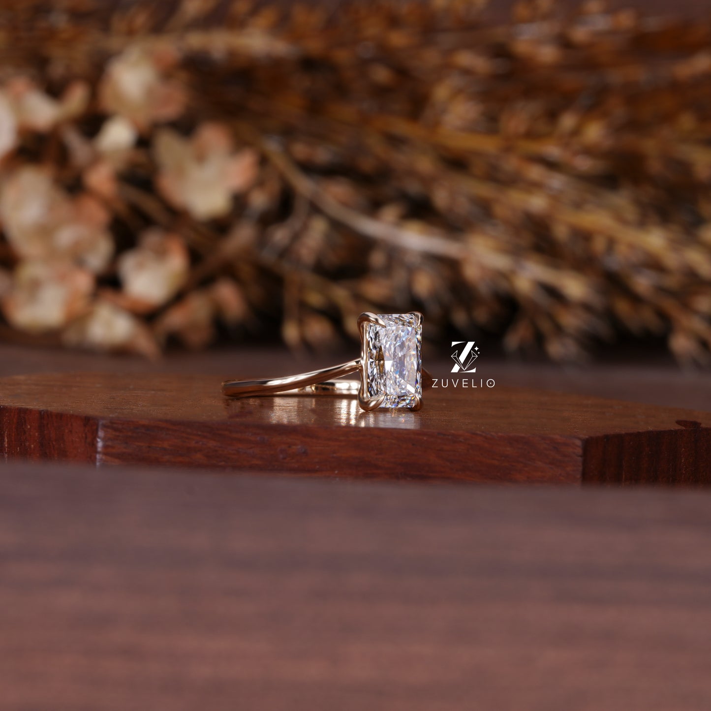 Radiant Dainty Diamond Ring