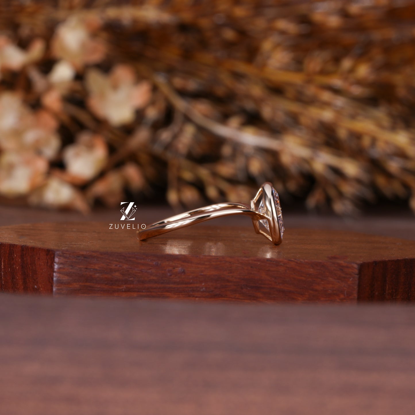 Oval Bezel Diamond Ring