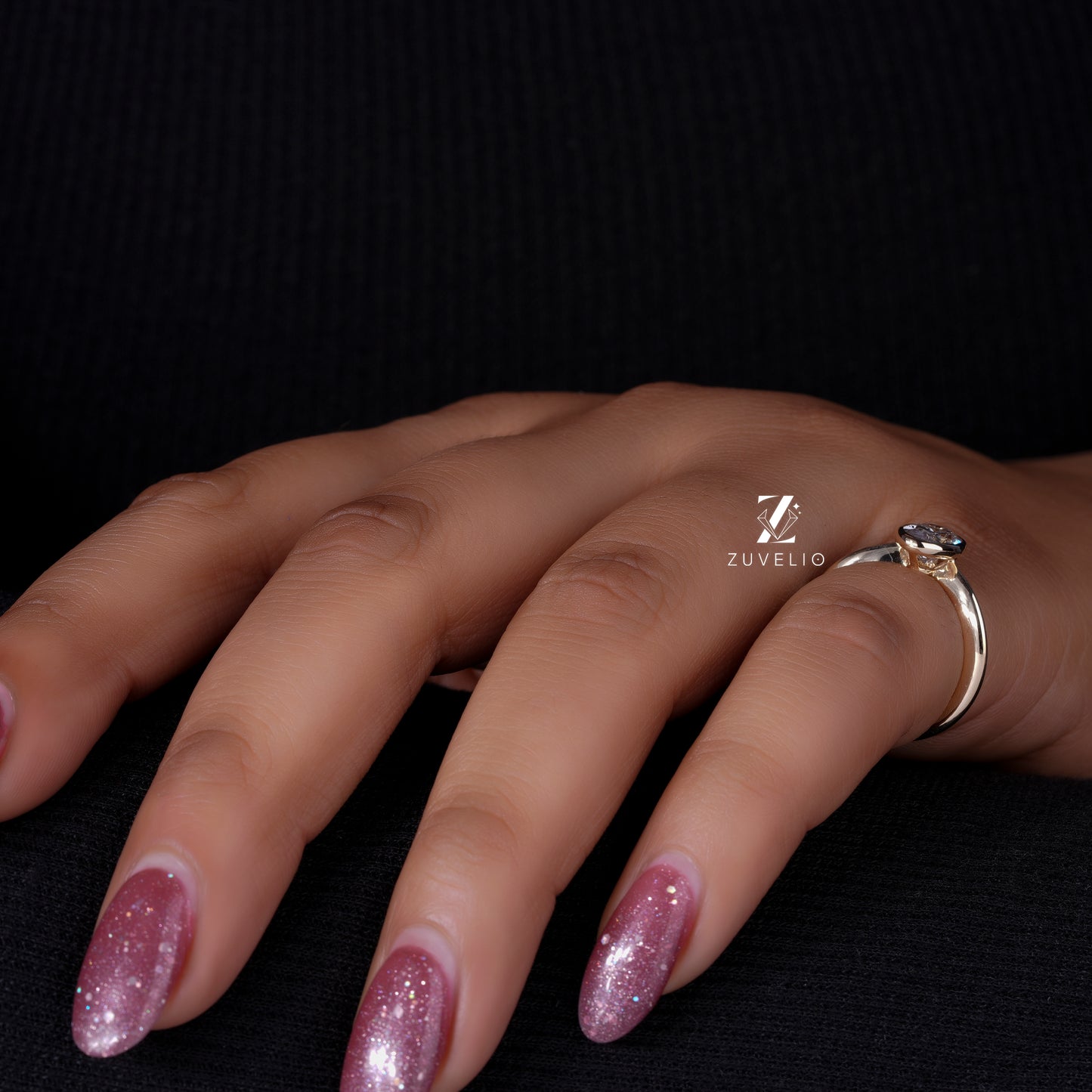 Oval Bezel Diamond Ring
