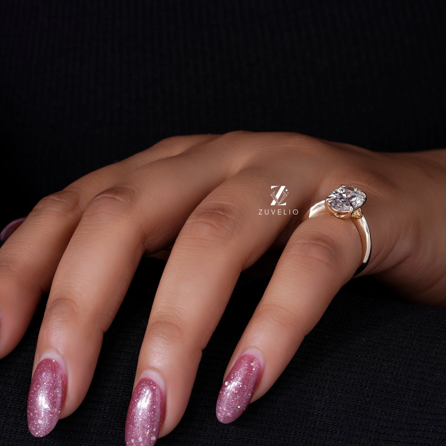 Oval Solitaire Diamond Ring