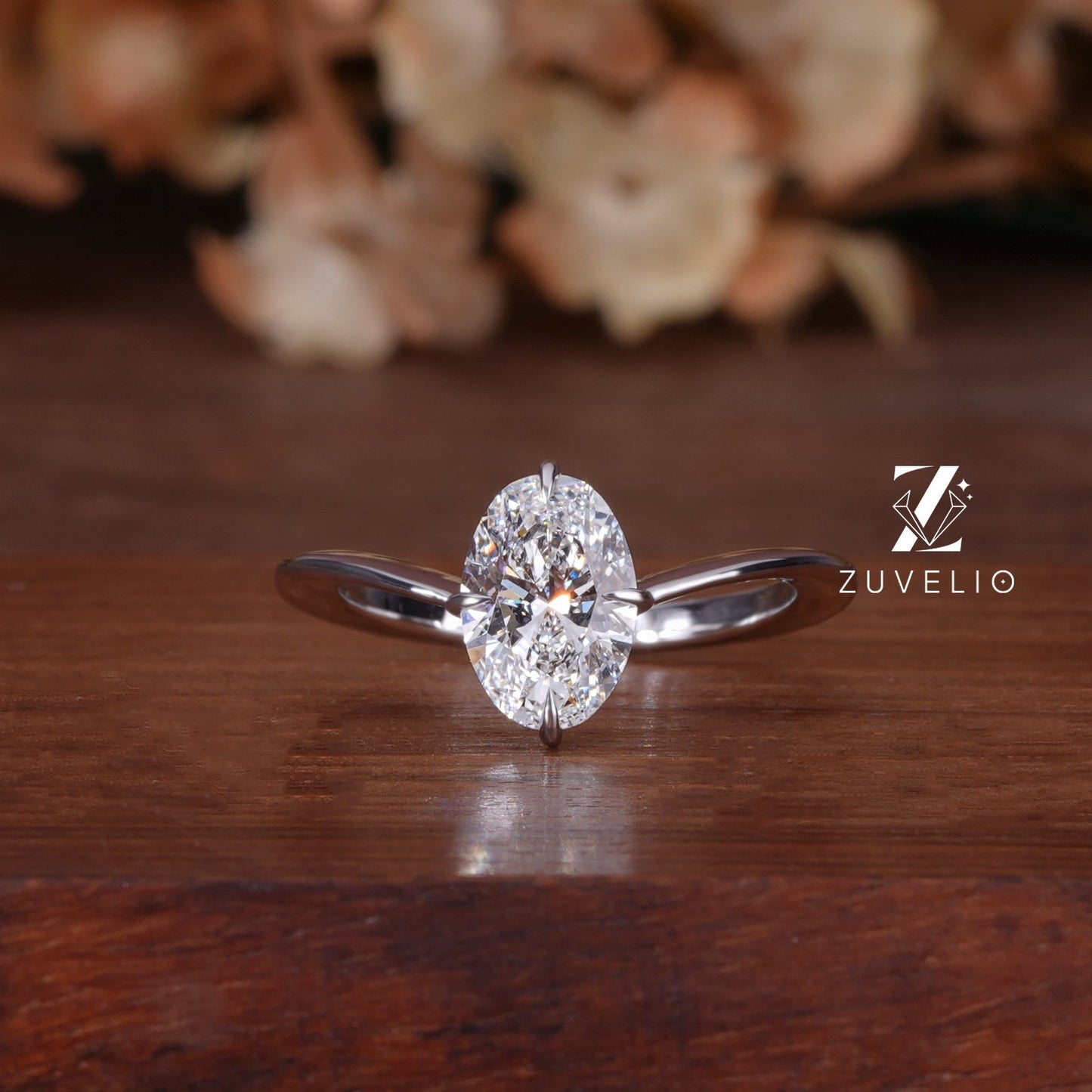 Oval Diamond V Shank