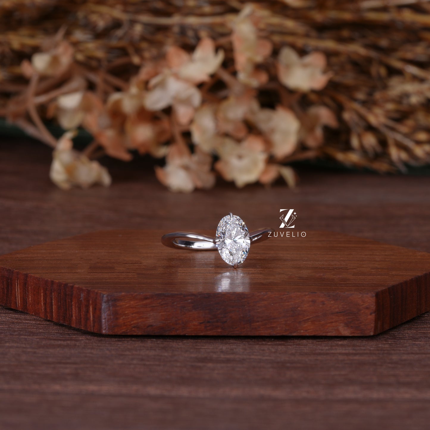 Oval Diamond V Shank