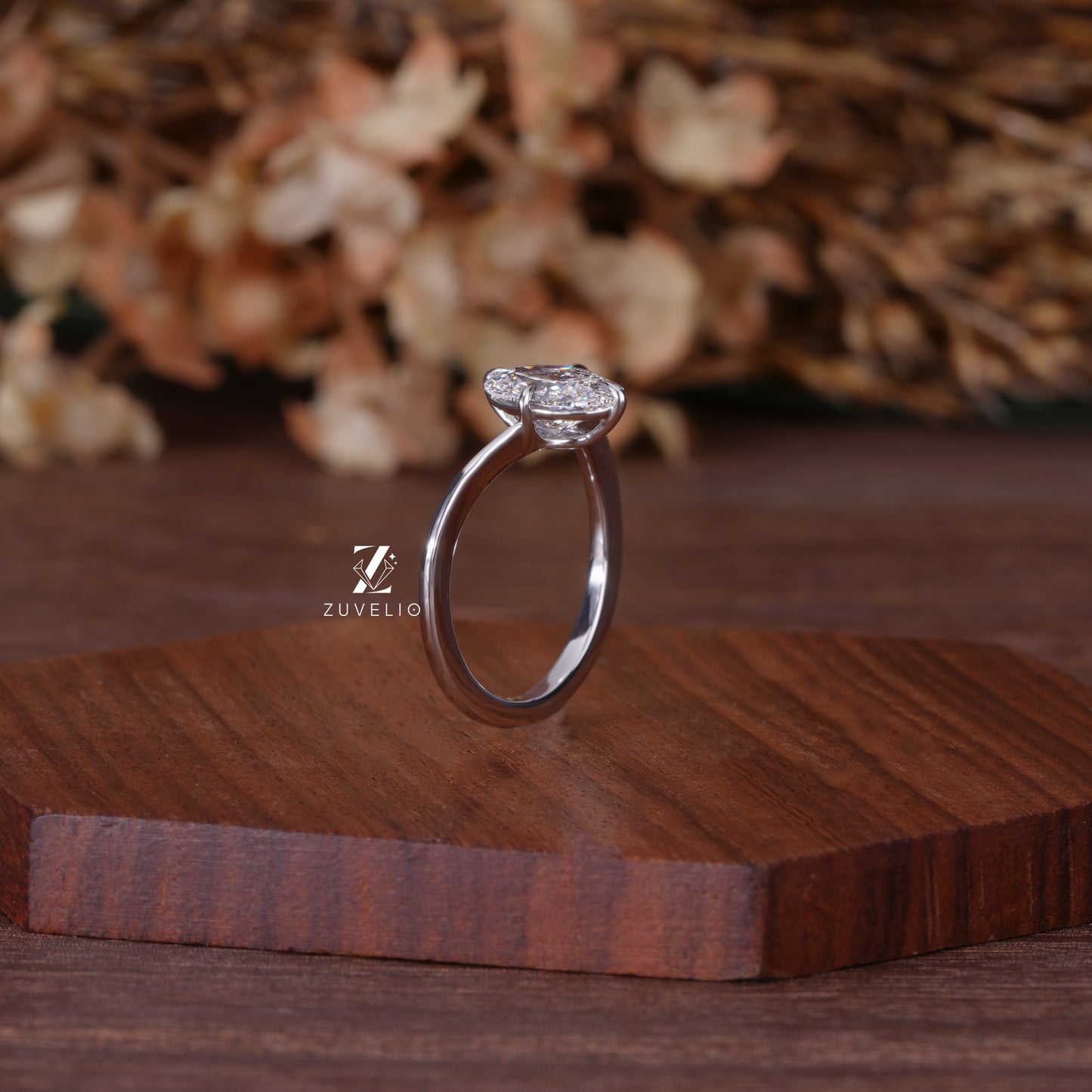 Oval Diamond V Shank