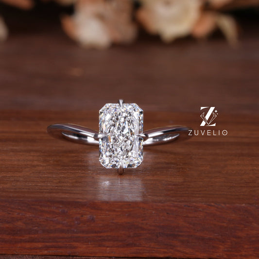 Radiant Diamond Compass Ring