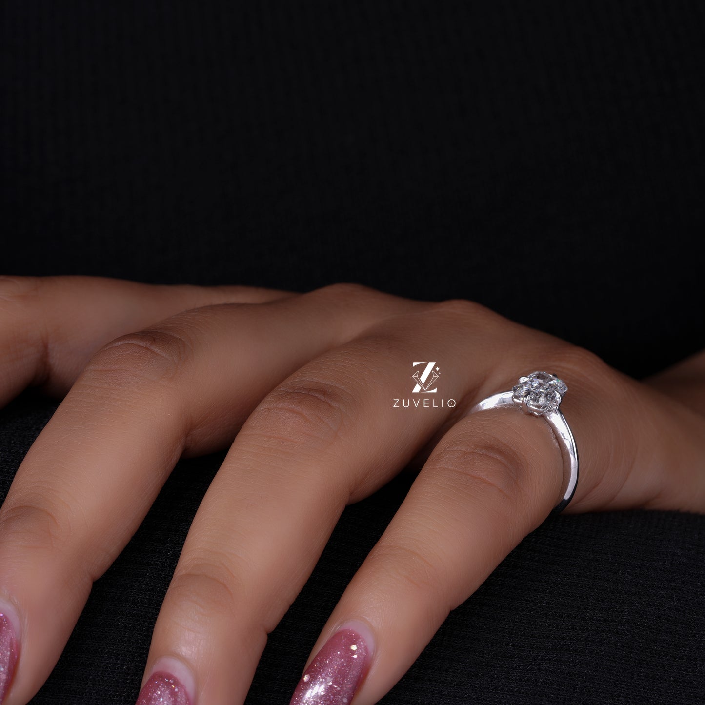 Radiant Diamond Compass Ring