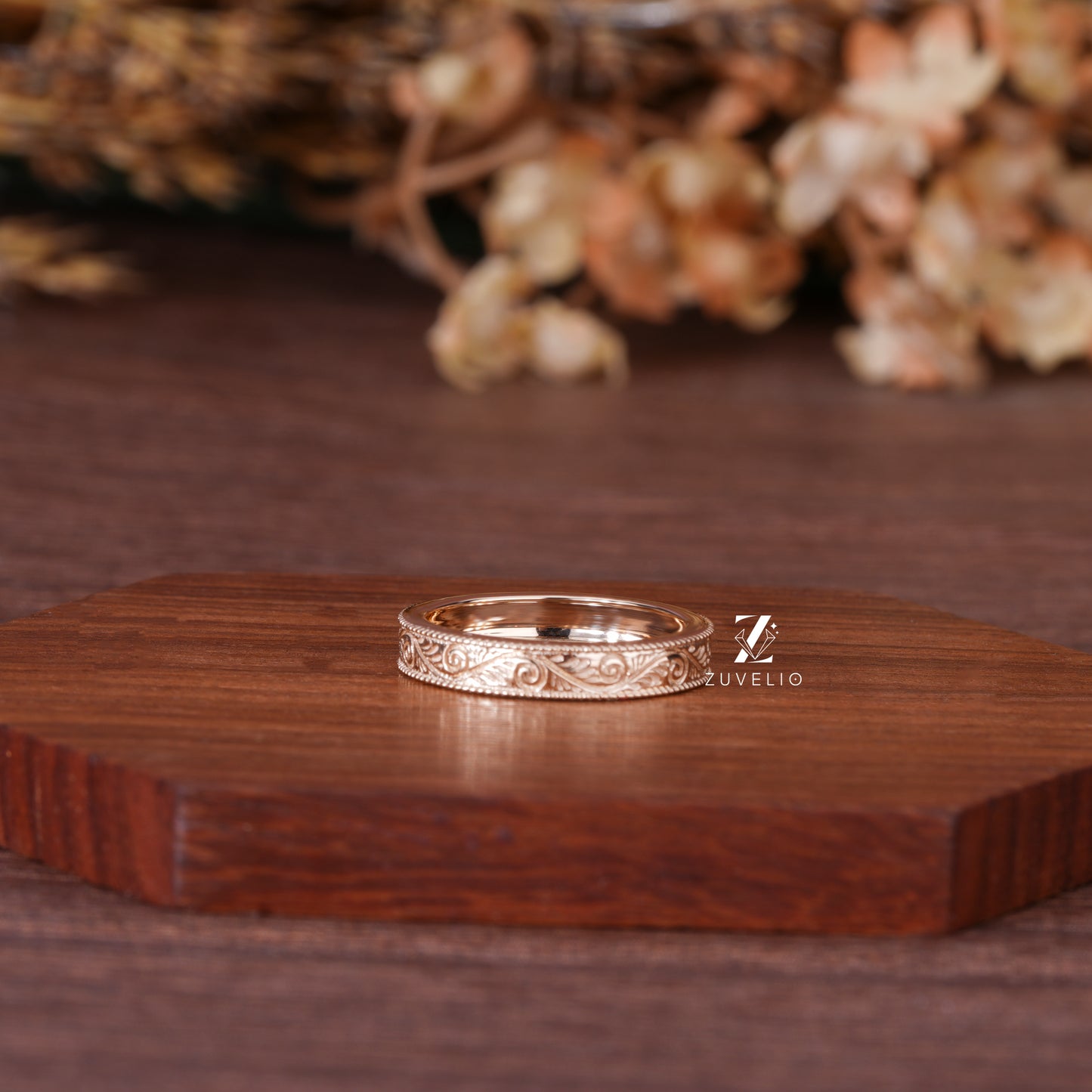 Vintage Nature Wedding Band