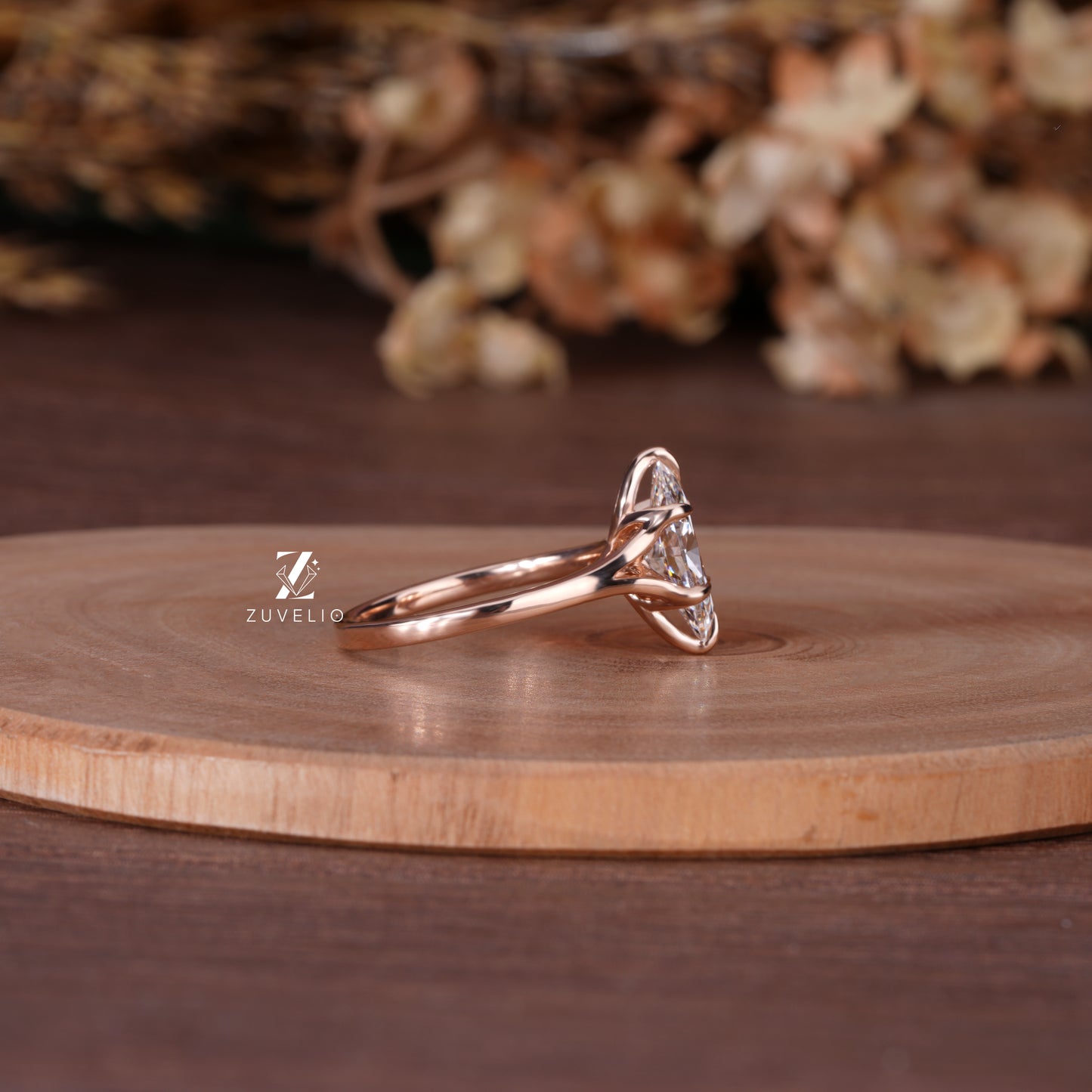 Marquise Tulip Prong Ring