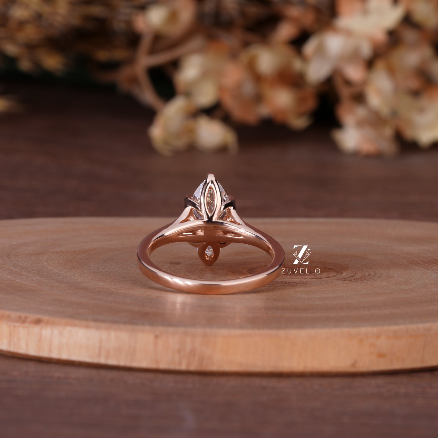 Marquise Tulip Prong Ring