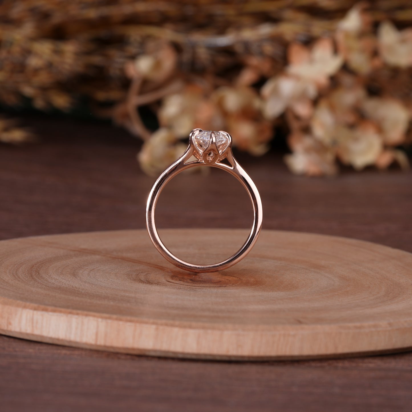 Marquise Tulip Prong Ring