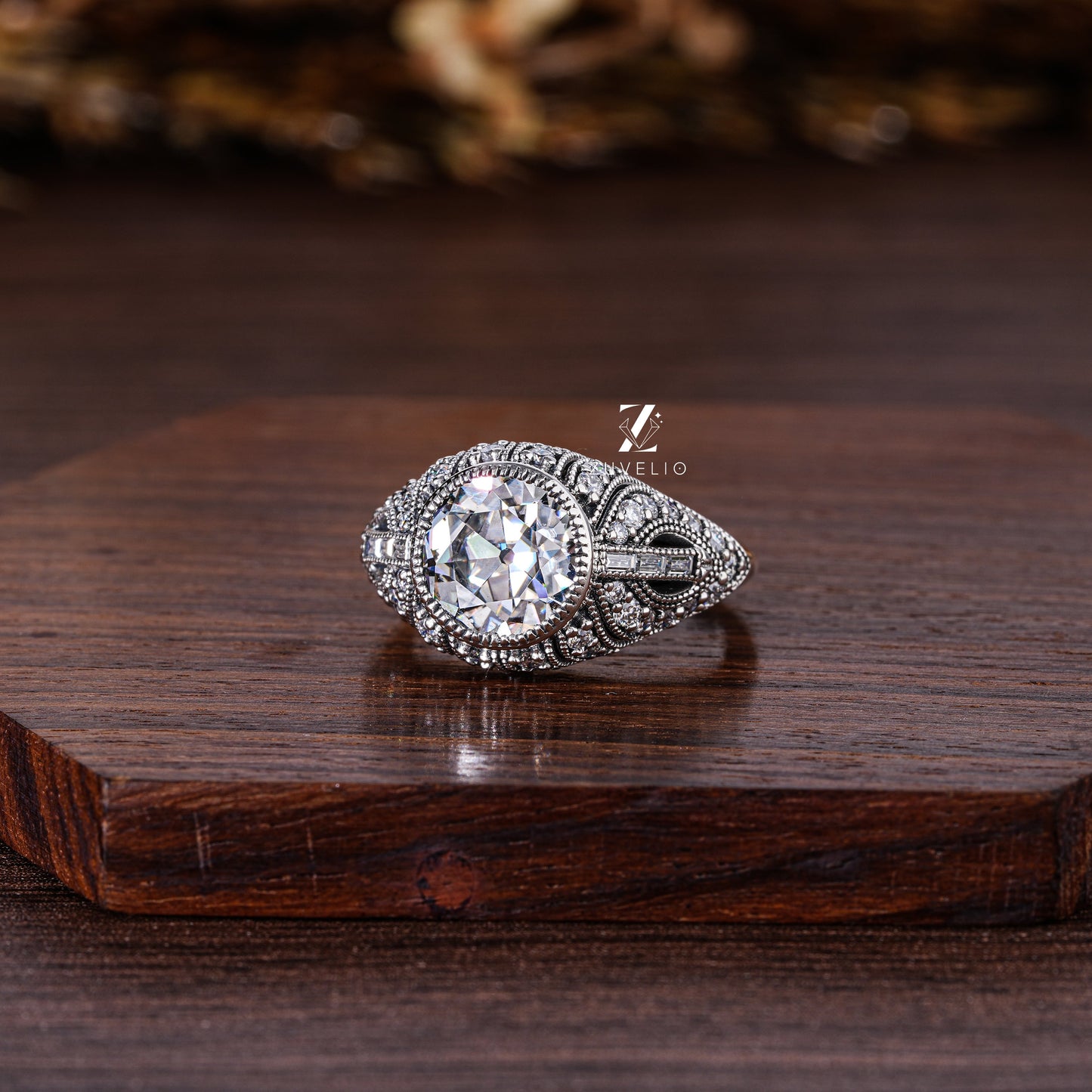OEC Round Cut Moissanite Ring - Zuvelio.com