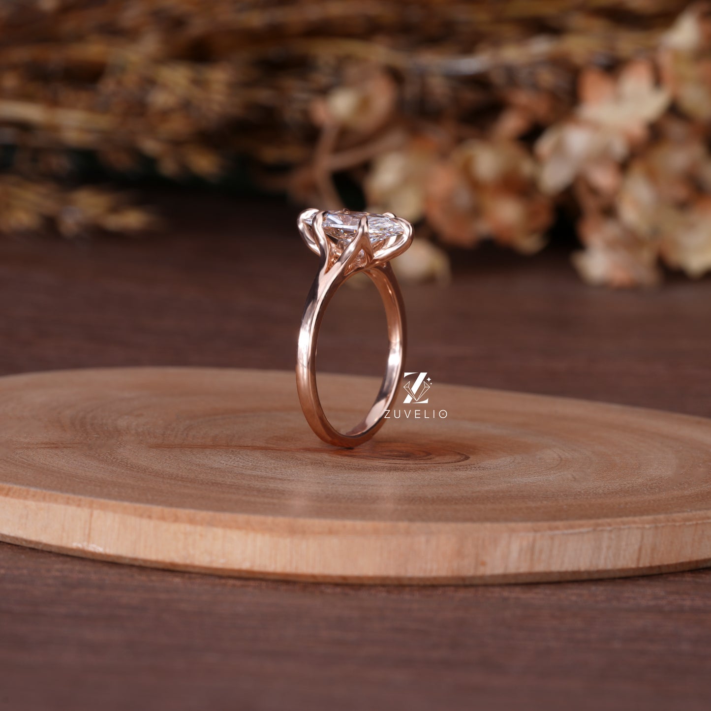 Marquise Tulip Prong Ring