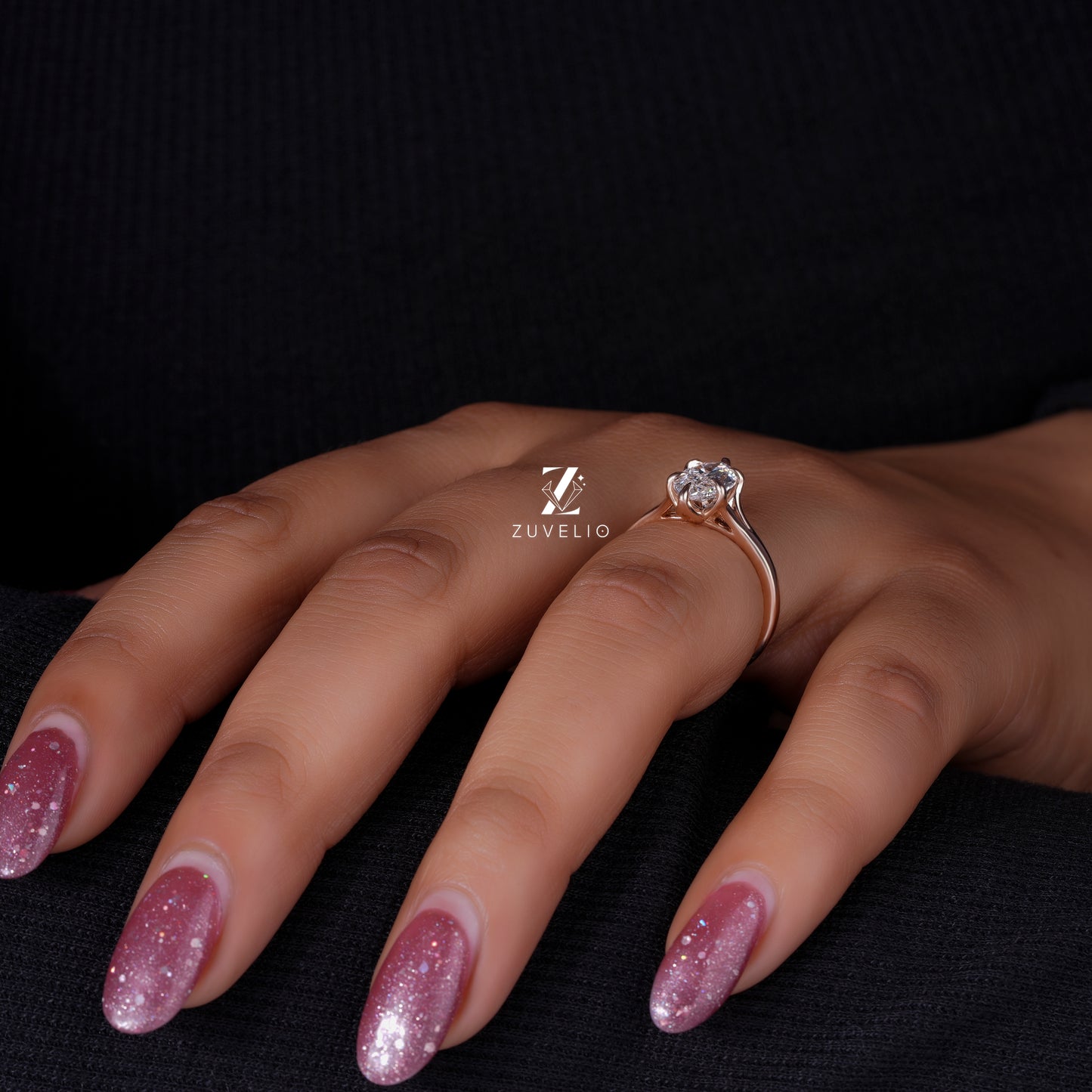 Marquise Tulip Prong Ring