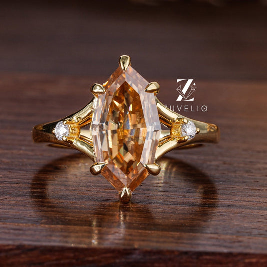 Marquise Champagne Ring - Zuvelio.com
