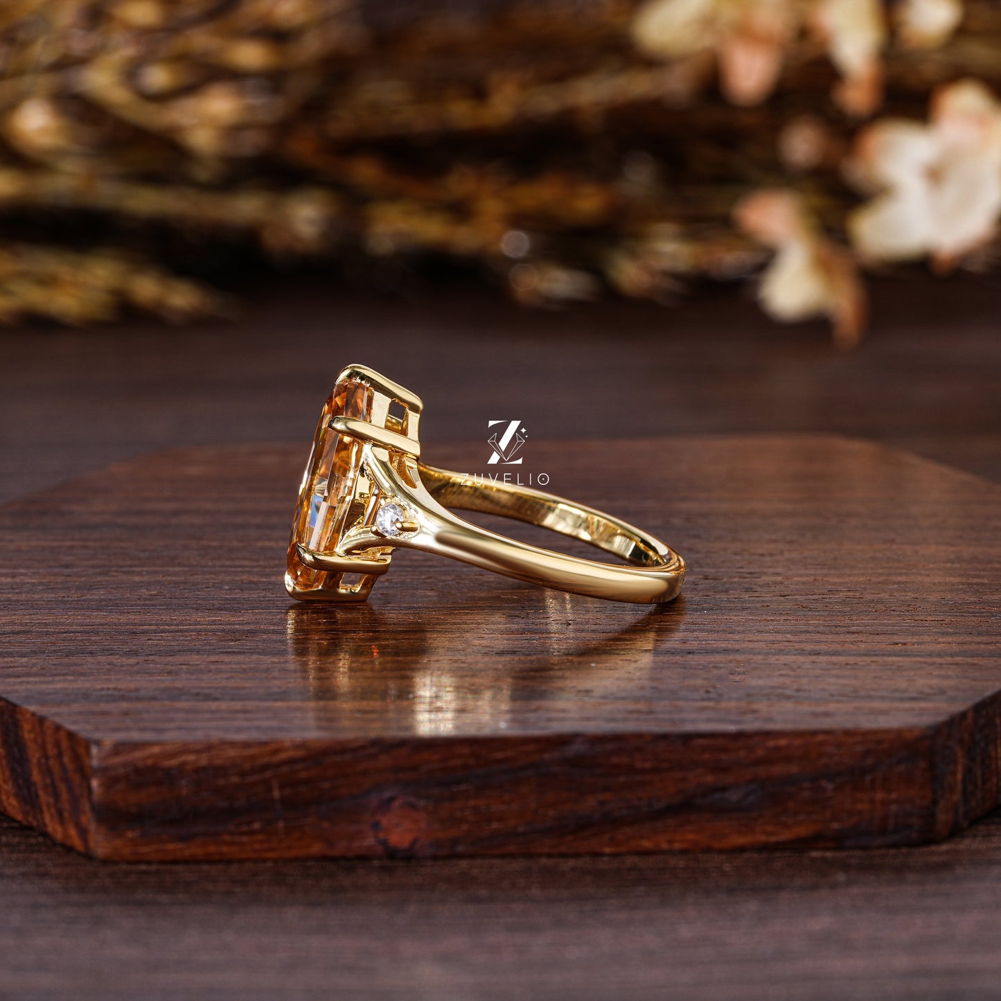 Marquise Champagne Ring - Zuvelio.com