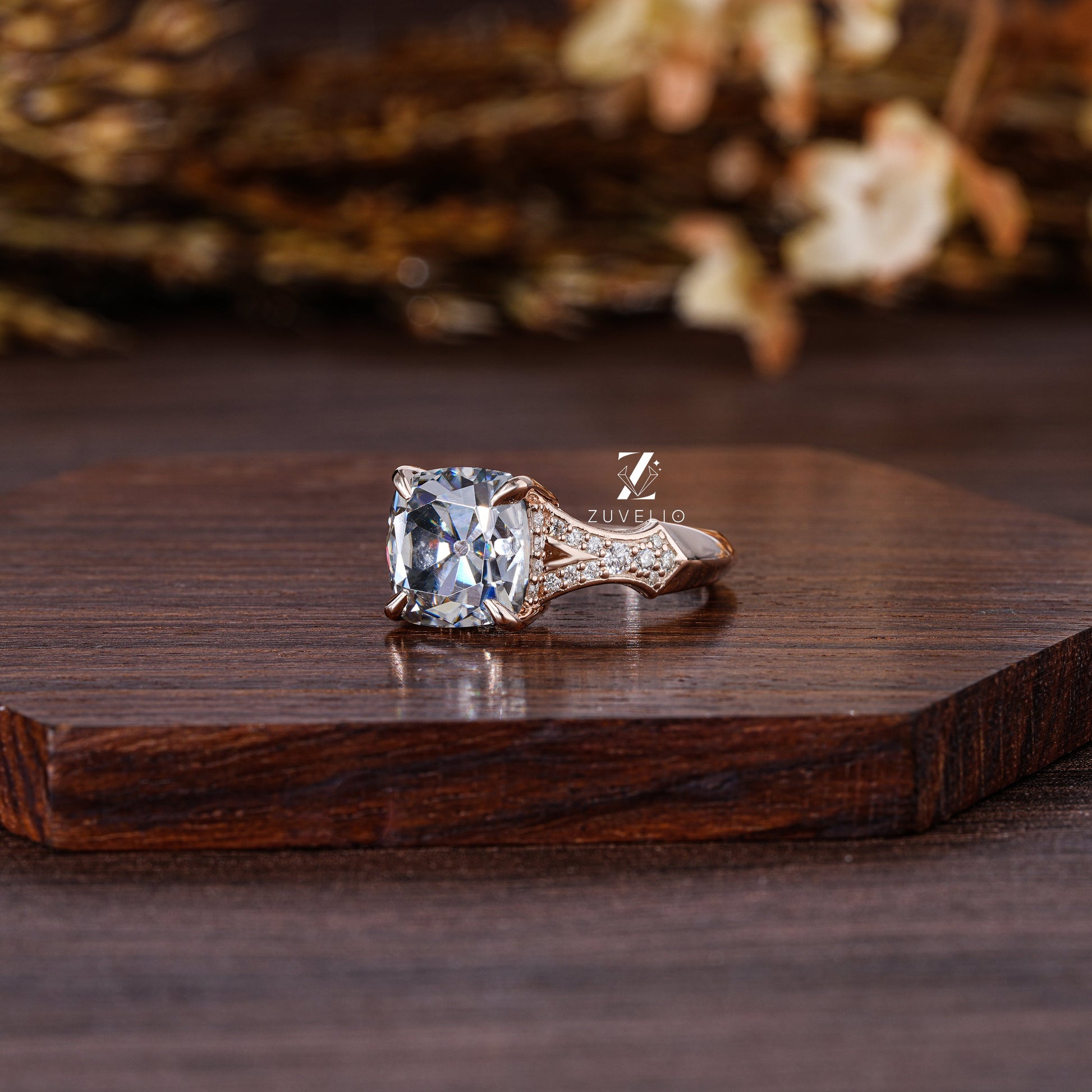 Grey Moissanite Ring - Zuvelio.com