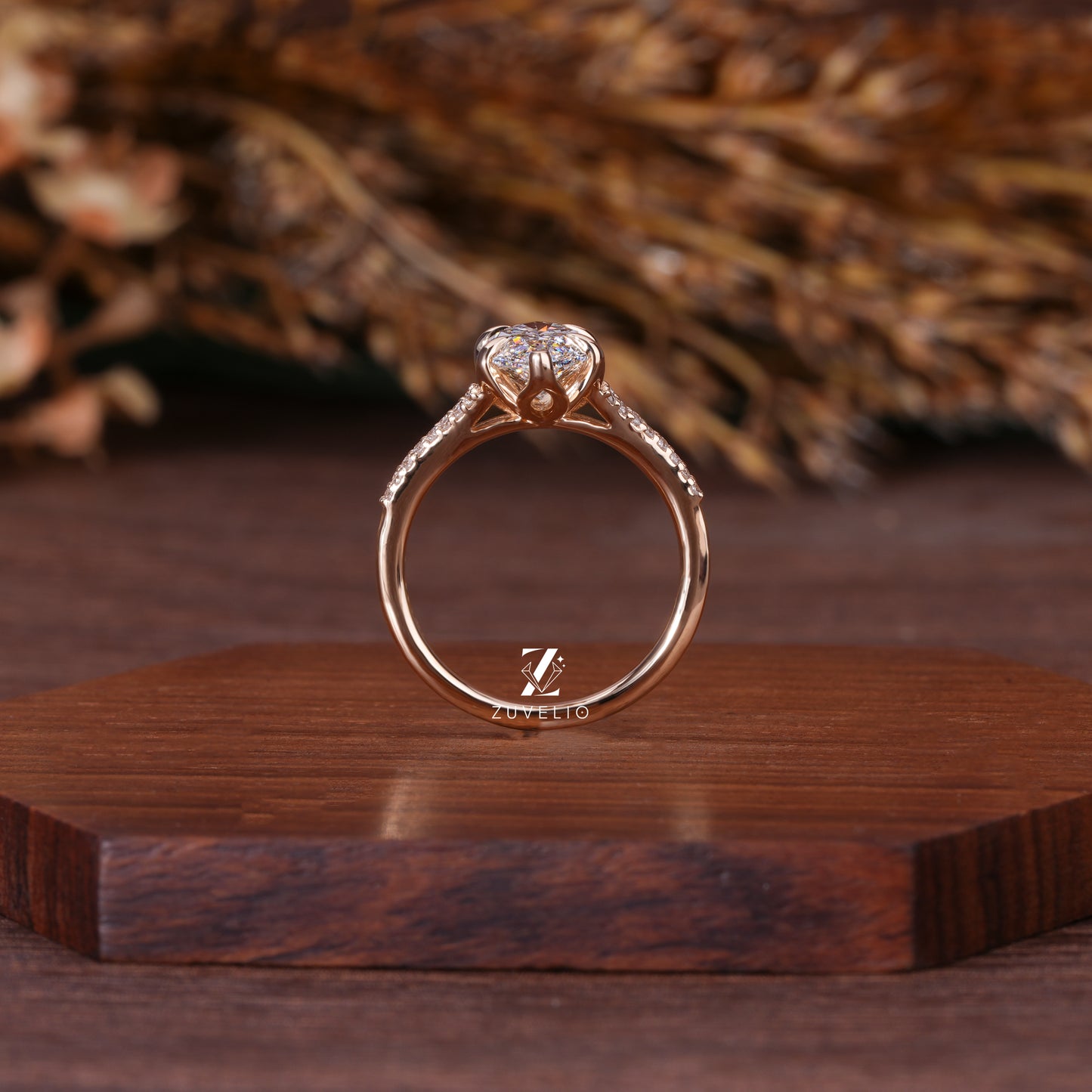 Marquise Tulip Diamond Ring