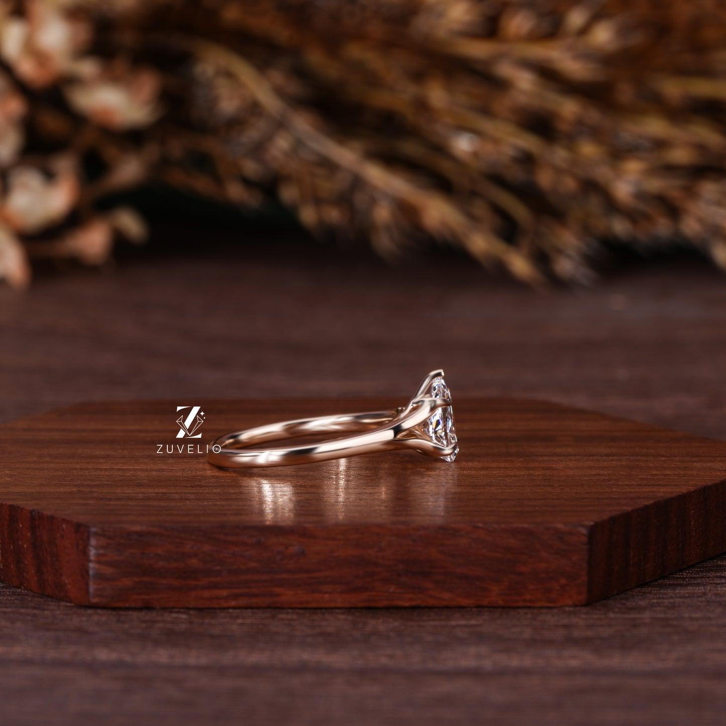 Pear Solitaire Diamond Ring