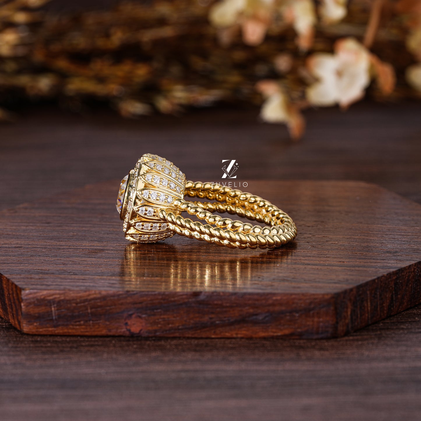 OEC Rope Moissanite Ring