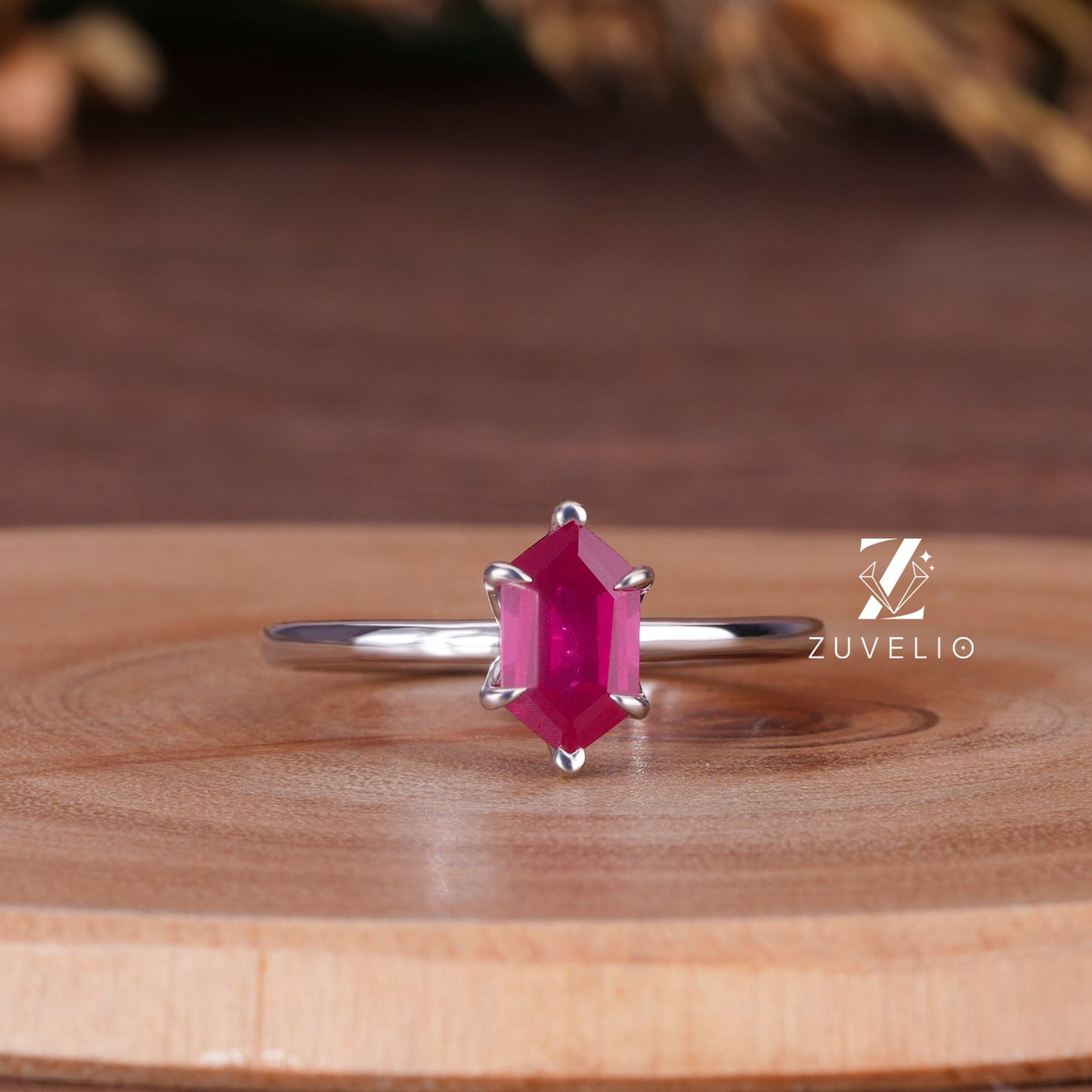 Marquise Ruby Tulip Ring