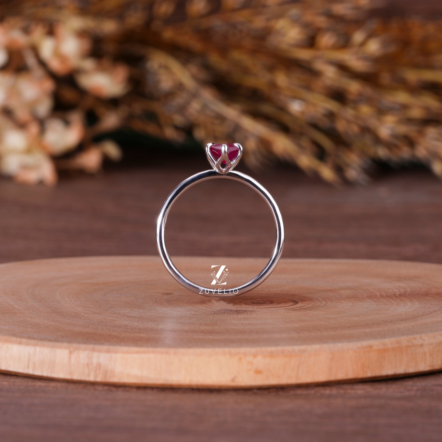 Marquise Ruby Tulip Ring