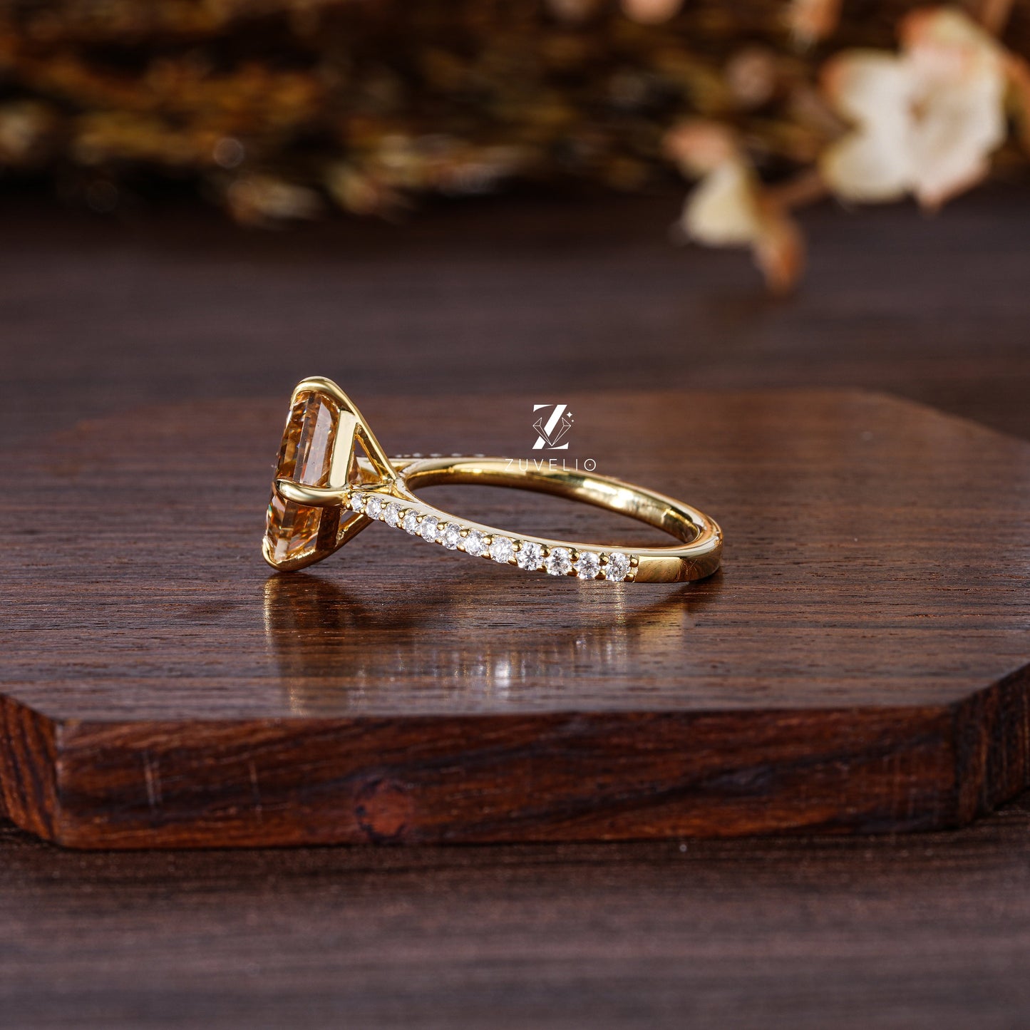 Princess Cut Moissiante Ring - Zuvelio.com