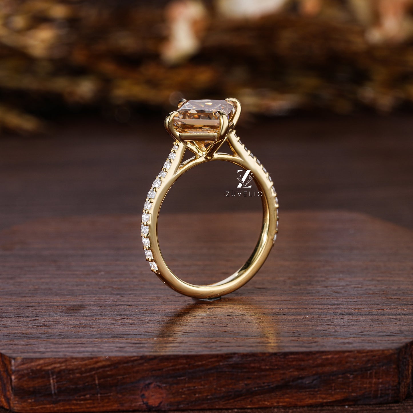 Princess Cut Moissiante Ring - Zuvelio.com