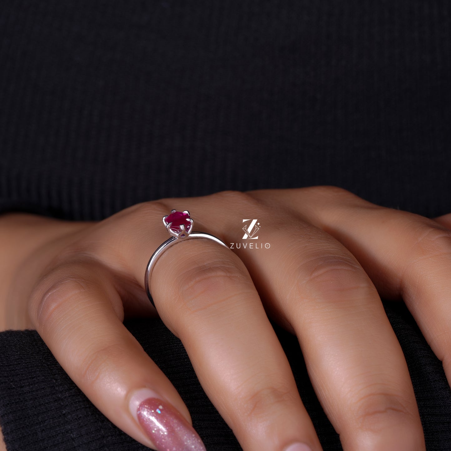 Marquise Ruby Tulip Ring