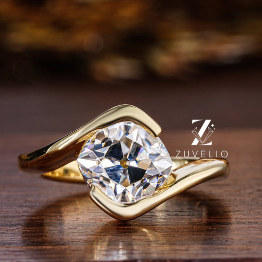 OMC Cushion Moissanite Ring - Zuvelio.com