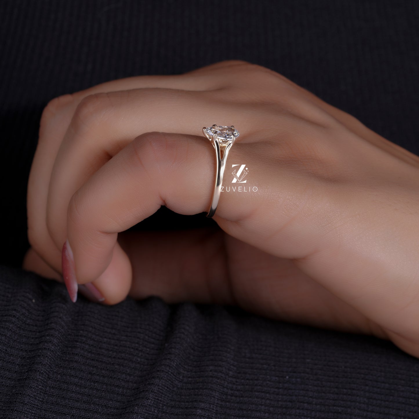 Pear Solitaire Diamond Ring