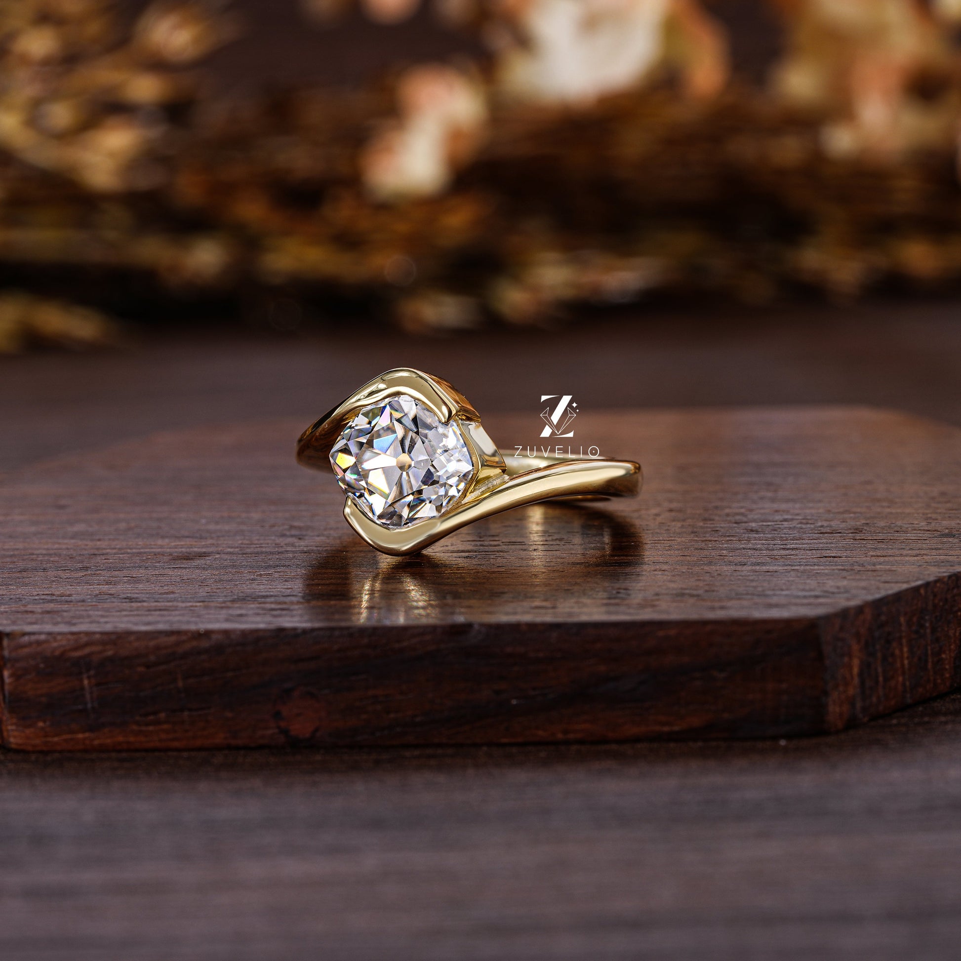 OMC Cushion Moissanite Ring - Zuvelio.com