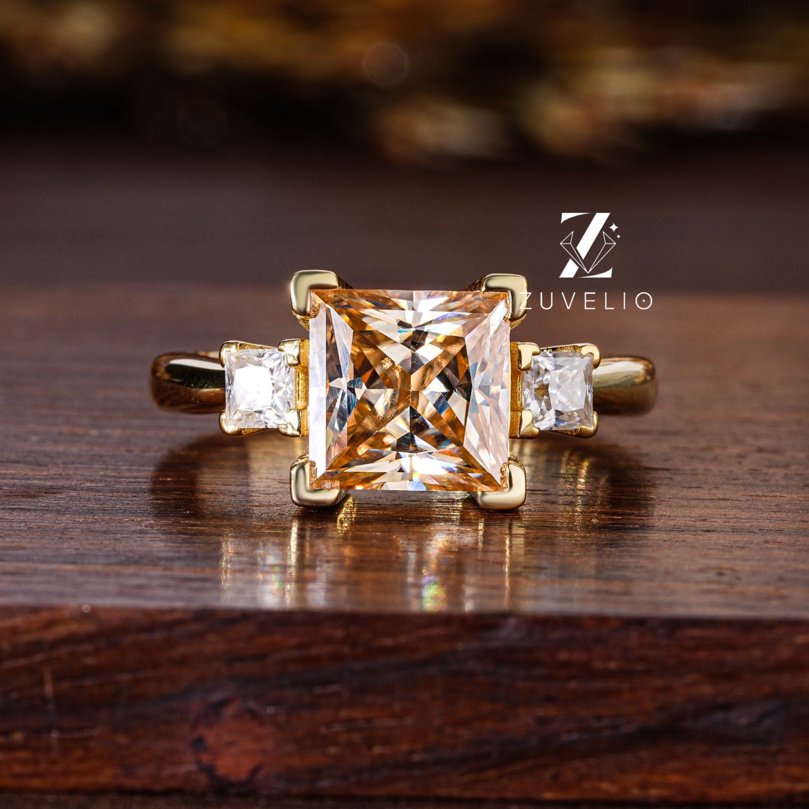 Princess Cut  Moissanite Ring - Zuvelio.com