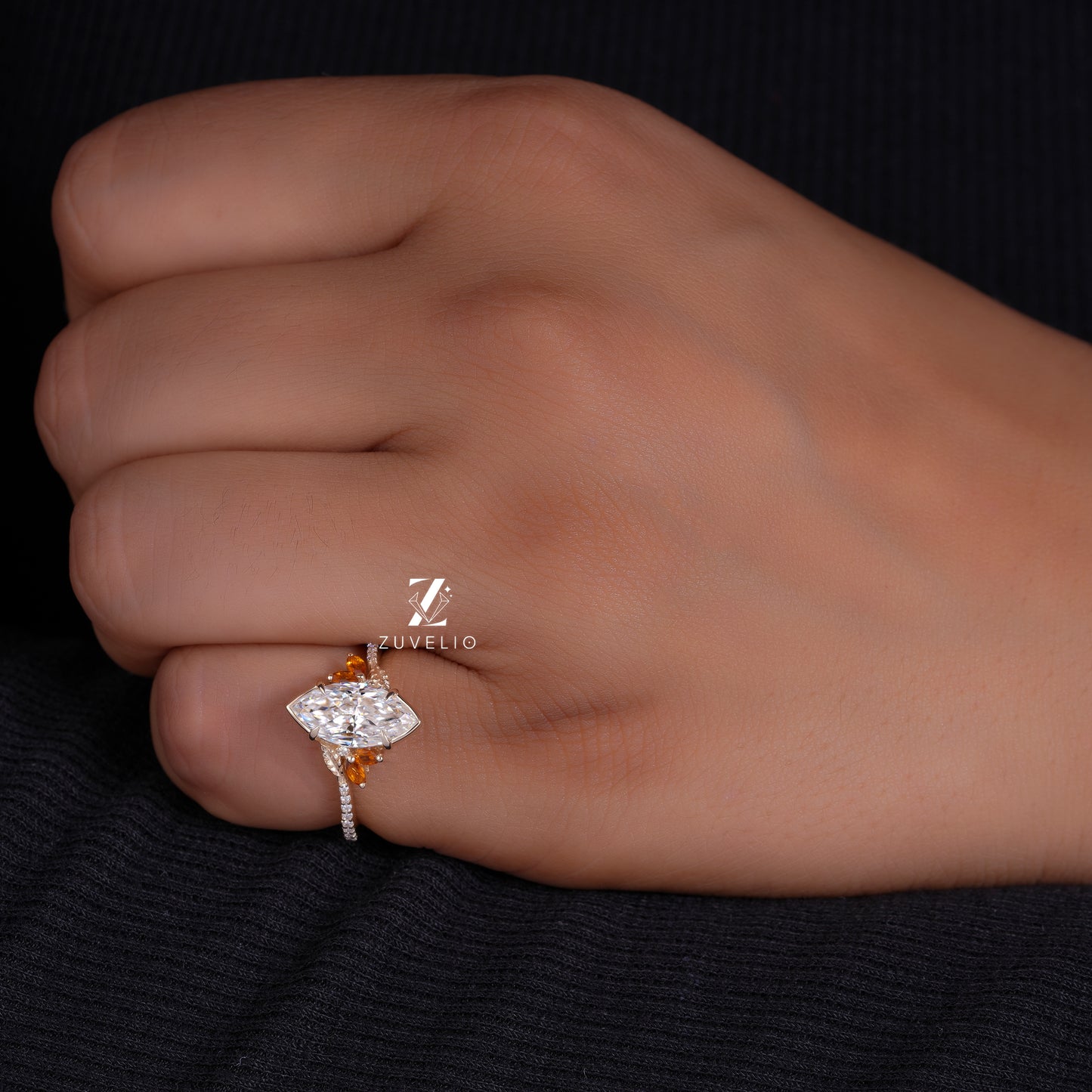 Nature Inspired Marquise Ring